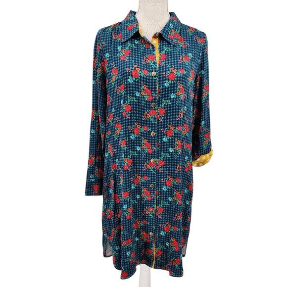 Matilda Jane Choose Your Path Fa La La Dress Floral Button Up Size Small NEW - Picture 1 of 16